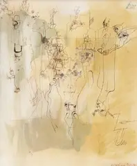 Octav Grigorescu, A15, 1970, tuș și acuarelă pe hârtie