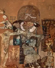 Georgeta Năpăruș, Faraon, 1990, ulei pe pânză