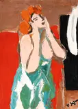 Colombina by Vasile Grigore, ulei pe pânză lipită pe carton, offered Jul 2022