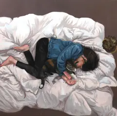 Sleep by Marinela Ciobanu, 2020, ulei pe pânză, sold Jul 2022