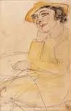 Theodor Pallady, Nostalgie, acuarelă și creion pe hârtie