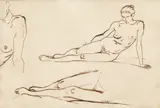 Nicolae Tonitza, Studii de nud, tuş pe hârtie de calc