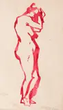 Nicolae Tonitza, Nud din profil, cerneală pe hârtie
