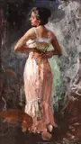După bal by Nicolae Vermont, ulei pe lemn, sold Jun 2022
