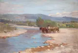 Pierre Auguste Bellet, Cu caii la râu