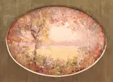 Apus la Balcic by Kimon Loghi, ulei pe carton, sold Jun 2022