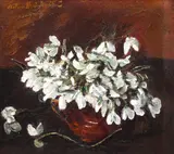 Ghiocei by Octav Băncilă, ulei pe pânză, sold Jun 2022