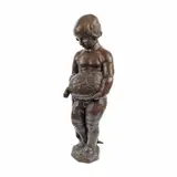 Cornel Medrea, Copil cu țestoasă, approx. 50s-60s, bronz