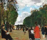 Francisc Gall, Jardin du Luxembourg, ulei pe carton