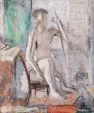 Alexandru Ciucurencu, Autoportret la chevalet