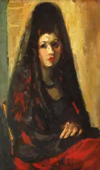 Spaniolă by Iosif Iser, 1942, ulei pe carton, offered Jun 2022