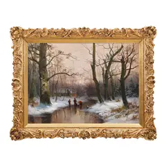 Alois Arnegger, Lac înghețat, ulei pe pânză