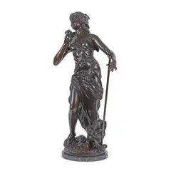 Flora by Hippolyte Moreau, bronz, offered May 2022