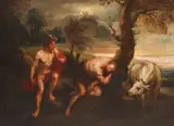 Mercur și Argus (după Peter Paul Rubens) by sfârșit de sec. Xvii Școală Flamandă, ulei pe pânză, offered May 2022