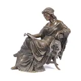 Cântecul lirei (Calliope) by început de sec. Xx Școală Central Europeană, bronz, sold May 2022