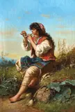 Paul Hoffmann, Frumoasa napoletană, 1886, ulei pe pânză