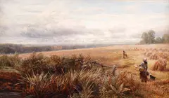 Charles Thomas Burt, La seceriș, 1880, ulei pe pânză