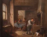 Manieră David Teniers cel Tânăr, Alchimistul, ulei pe pânză