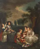 Manieră Carle van Loo, Lectură spaniolă, ulei pe pânză