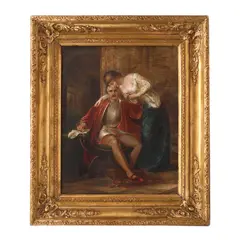 Frederick Cowie, Scenă galantă, ulei pe pânză