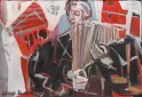 Alma Redlinger, Zamfir cu Naiul, ulei pe pânză