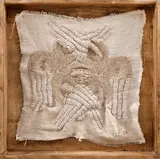Victoria Zidaru, Serafim, 2010, material textil din cânepă, țesut manual, cadru de lemn