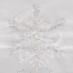 Constantin Flondor, Fulg de nea, 2018, guașă, acuarelă și creion pe carton