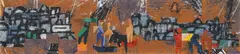 Oraș (Colaj) by Jean David, colaj și tempera pe hârtie lipită pe carton, offered Apr 2022