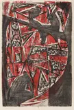 Eva Cerbu, În portul Constanța, 1969, xilogravură în culori