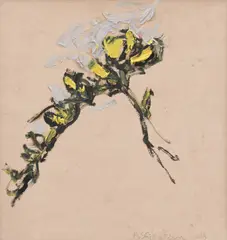 Mihai Sârbulescu, Orhidee, 2018, ulei pe carton