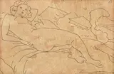 Studiu de nud by Nicolae Tonitza, peniță pe hârtie, sold Mar 2022