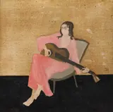 Chitarista by Constantin Piliuță, ulei pe pânză, sold Mar 2022