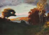 Răsărit la Medon by Leon Biju, 1909, ulei pe pânză, offered Mar 2022