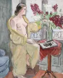 Nud în interior by Theodor Pallady, 1933-1935, ulei pe pânză lipită pe carton, sold Mar 2022