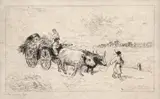 Theodor Aman, De la strânsul fânului, acvaforte și gravură cu acul