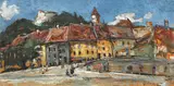 Gheorghe Petrașcu, Piațetă în Sighișoara (Markplatz)