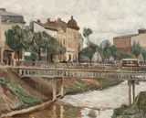 Alexandru Moscu, Peisaj pe Cheiul Dâmboviței