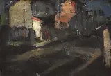 Jean Cheller, Nocturnă, ulei pe carton