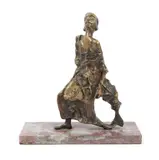 Călător cu pește by Ion Iancuț, bronz, offered Mar 2022