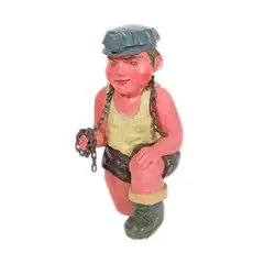 Emanuel Borcescu, Miner de grădină, 2015, ipsos, metal, acrilic