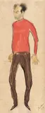 Corneliu Baba, Pictorul Spiru Chintilă, 1959, cărbune și ceracolor