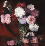 Vas cu crizanteme by Octav Băncilă, ulei pe pânză, sold Mar 2022