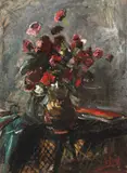 Iosif Rosenblut, Natură statică cu flori și carte, ulei pe pânză