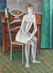 Spiru Chintilă, Nud în atelier, 1967, ulei pe pânză