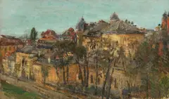 Lucian Grigorescu, Peisaj din București (Spitalul Brâncovenesc), cca. 1953-1954, ulei pe pânză