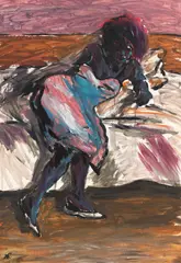Andrei Chintilă, Studiu (Adriana), cca. 1988, ulei pe carton lipit pe placaj