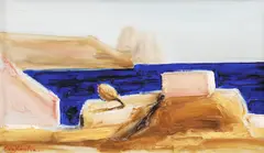 Pe faleză by Constantin Pacea, 2000, ulei pe pânză, sold Mar 2022