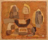 George Saru, Amiază la câmp, 1967, ulei pe carton