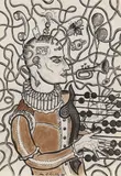 Matei Chintilă, Titanul, 1988, tuș și acuarela pe hârtie