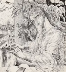 Maria Bălan, The Future is Now, 2021, liner pe hârtie